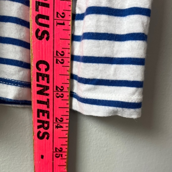 Talbots Navy Stripe Lemon Sequined T-shirt - Picture 6 of 8